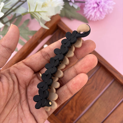 Dual Colour Flower Lock Banana Clip