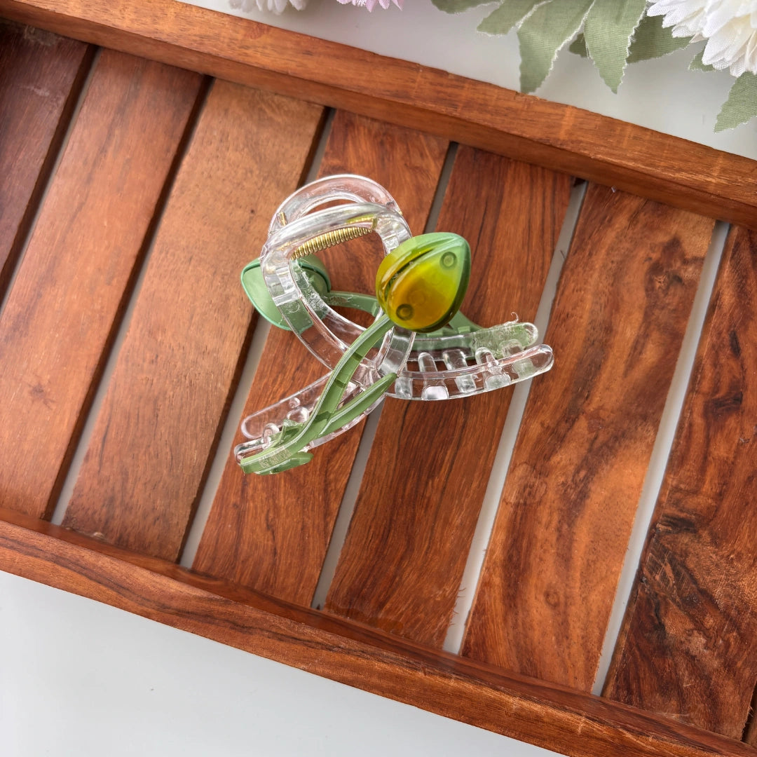 Crystal Tulip Hair Claw – Large