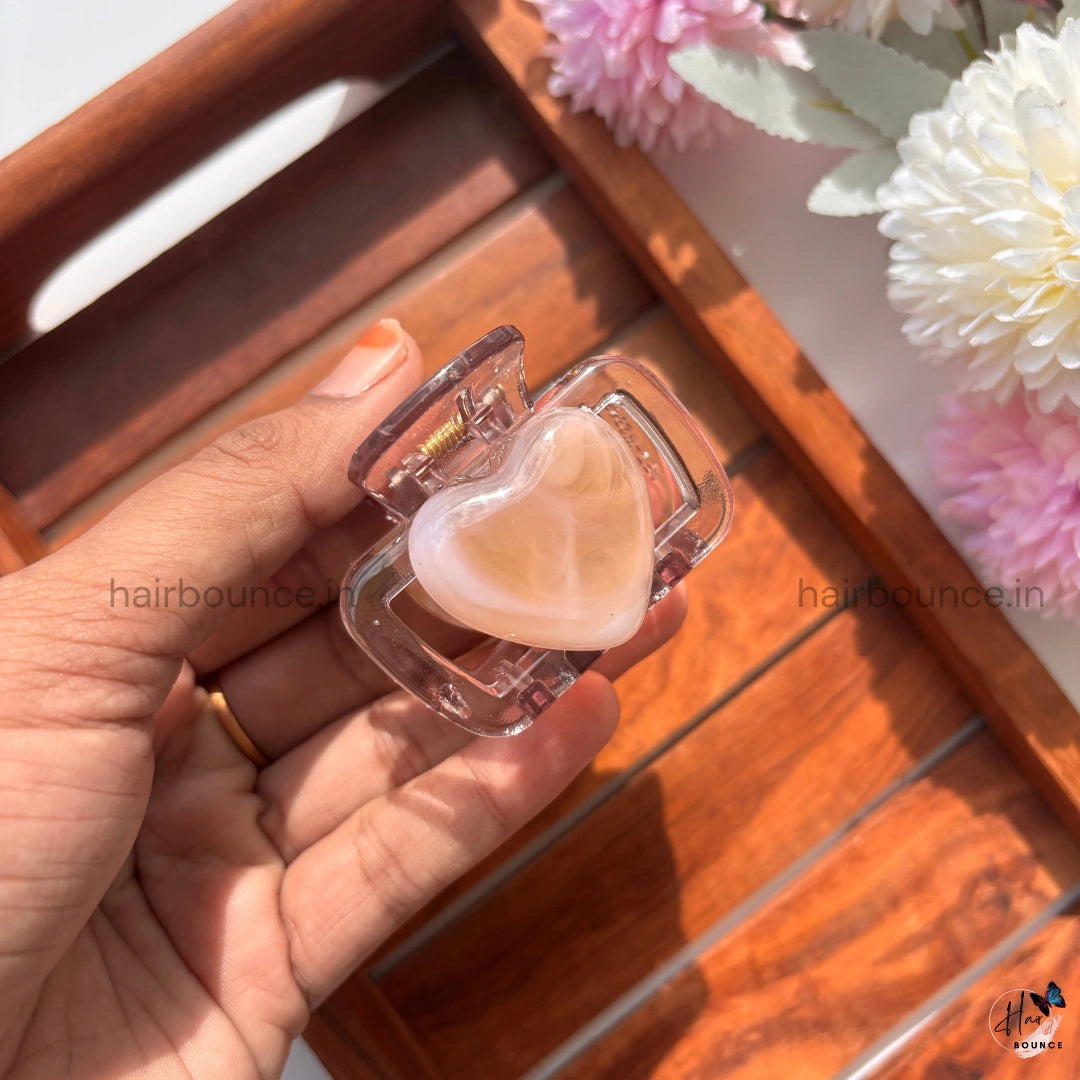 Heart Square Hair Claw - Medium