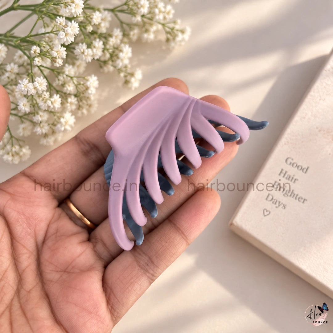 Dual Colour Lined Hair Claw - Medium