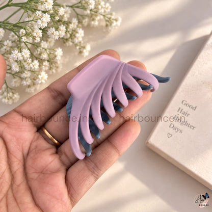 Dual Colour Lined Hair Claw - Medium