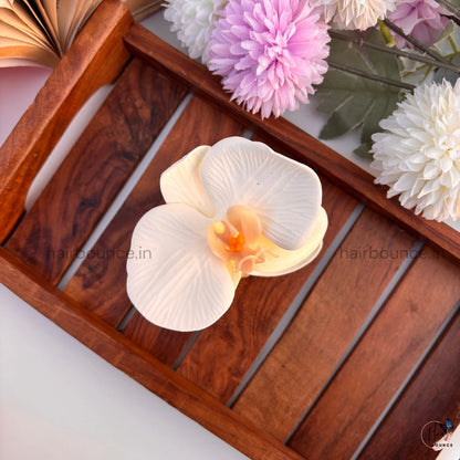 Orchid Bloom Hair Claw – Luxe Floral Edition / Large