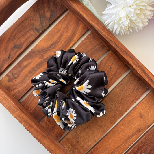 Midnight Daisy Scrunchie