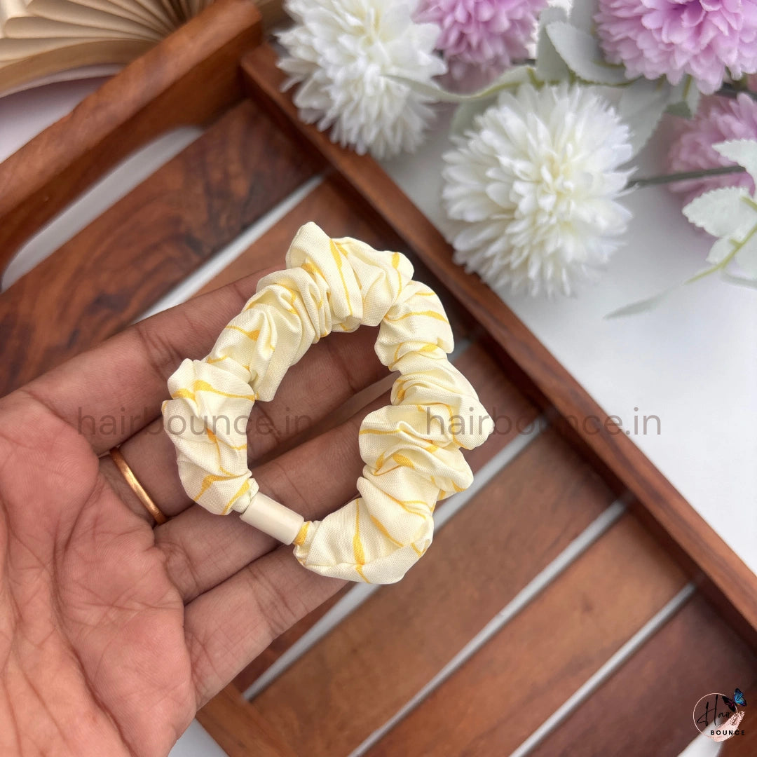 Pastel Marble Print Fabric Hair Scrunchies for Women & Girls