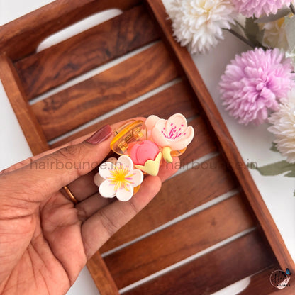 Ceramic Blossom Hair Claw – Medium