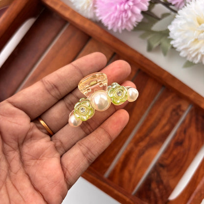 Rose Pearl Hair Claw - Small