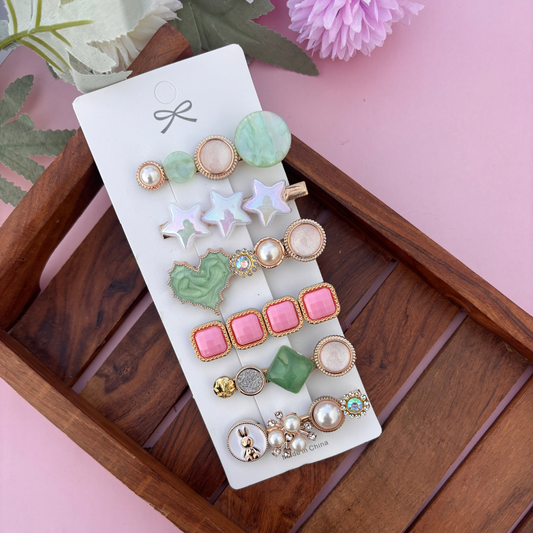 Moss Mint Clip Set – Pack of 6