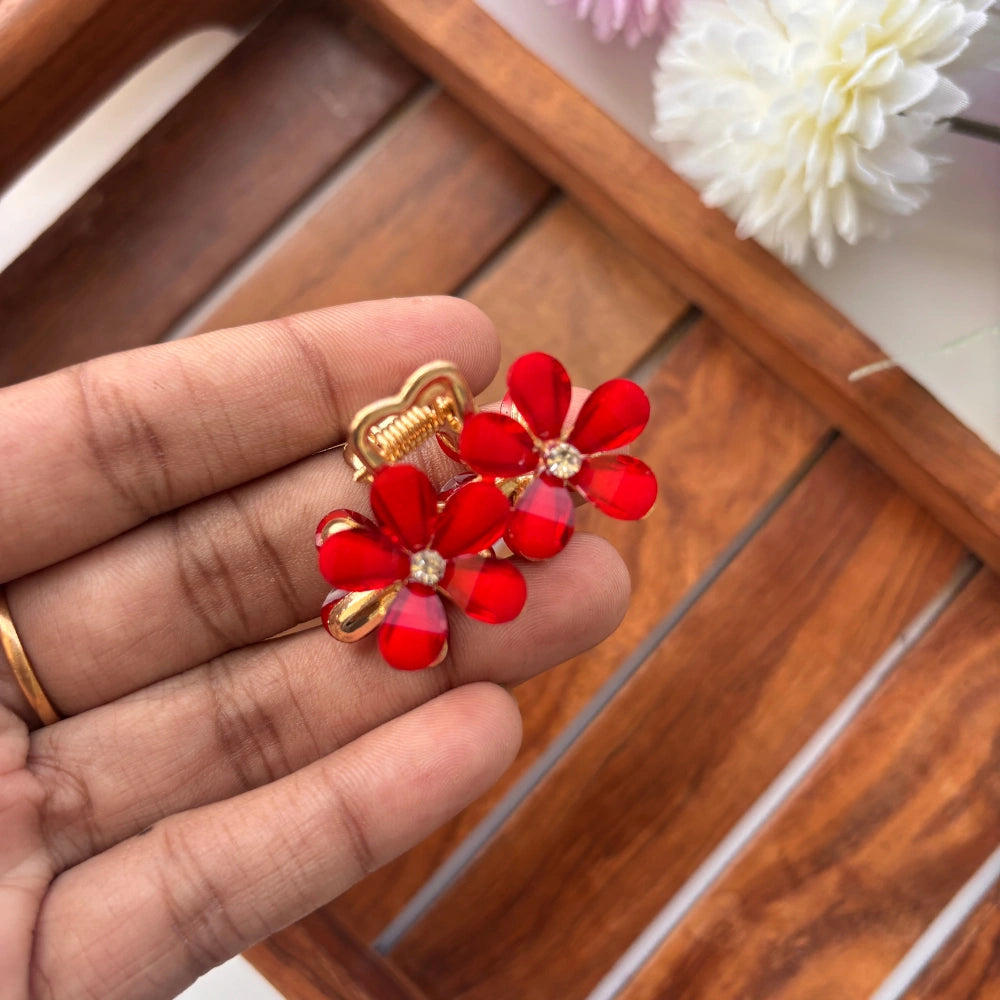 Colourful Flower Metal Hair Claw