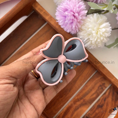 Matte Bow Hair Claw – Medium
