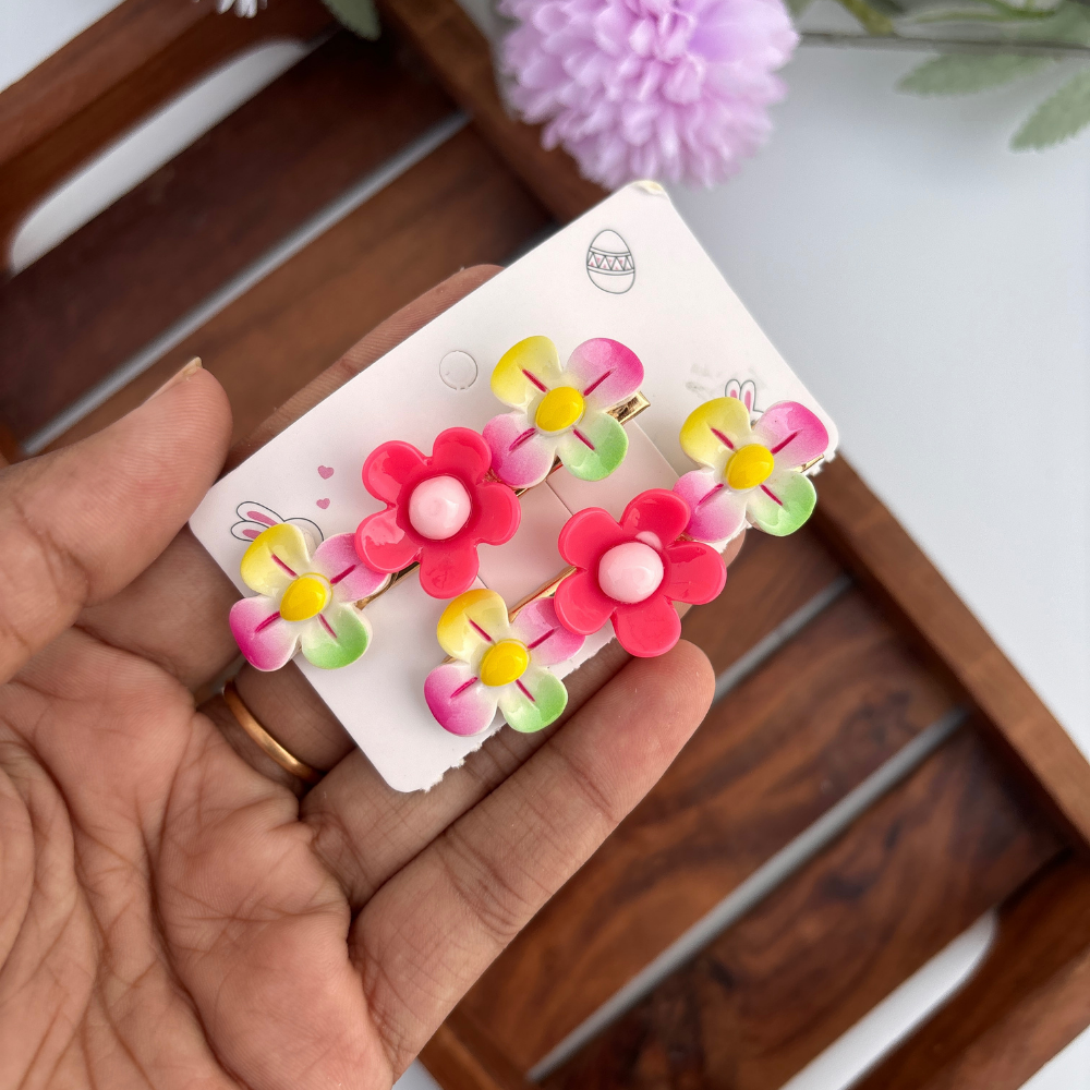 Triple Flower Alligator Clip