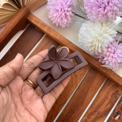 Plumeria Bloom Hair Claw for Women – Medium