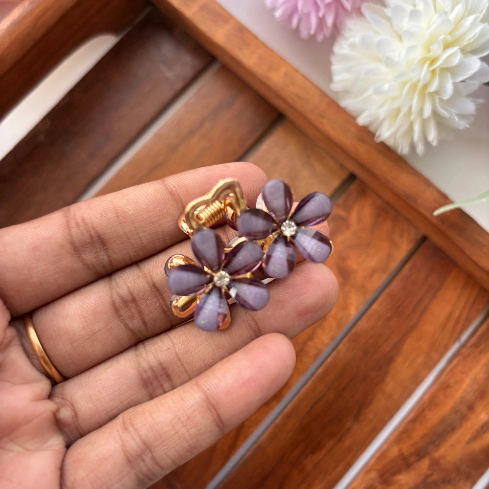 Colourful Flower Metal Hair Claw