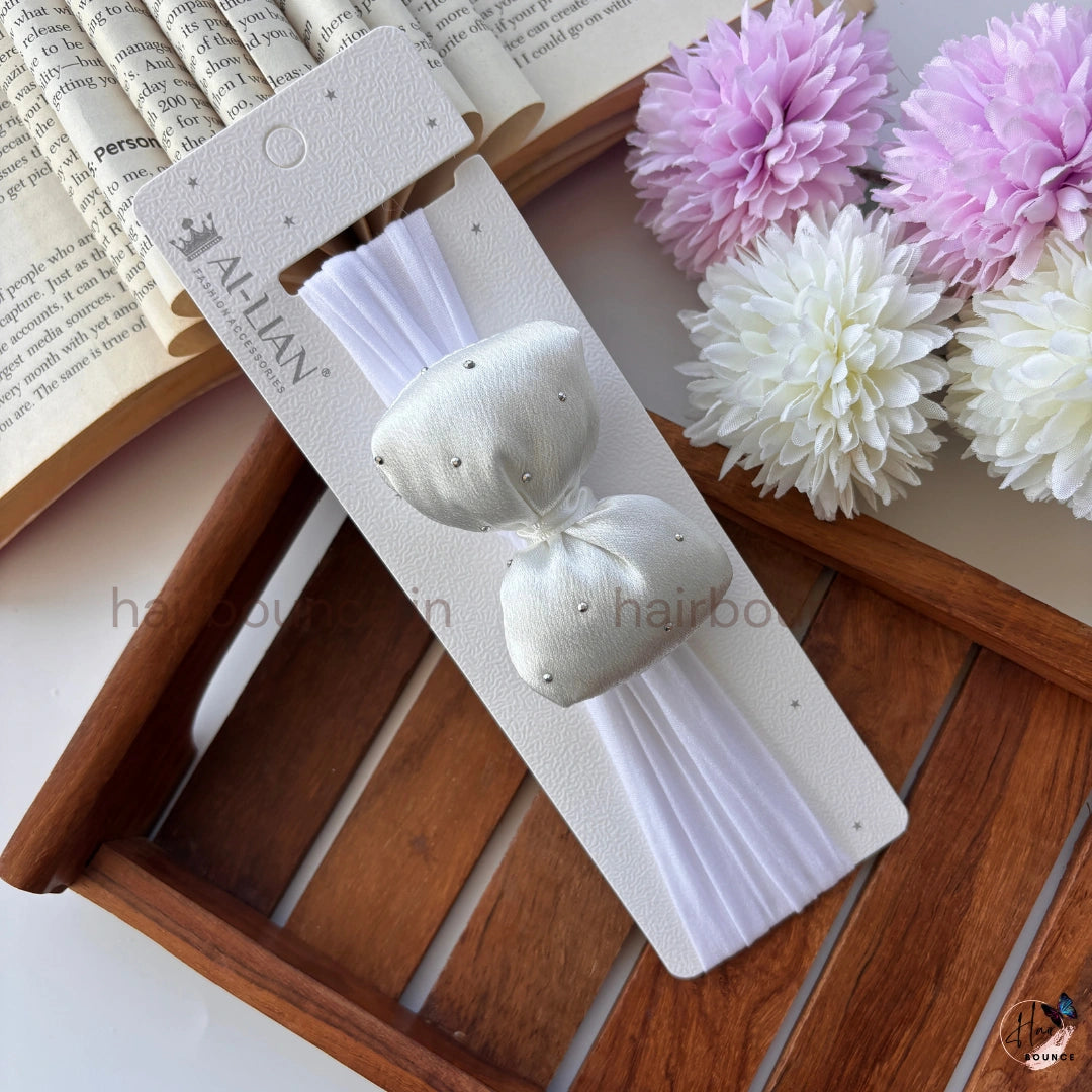 Sparkle Satin Bow Baby Headband