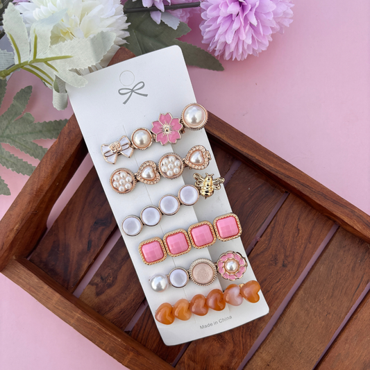 Blush Babe Clip Set – Pack of 6