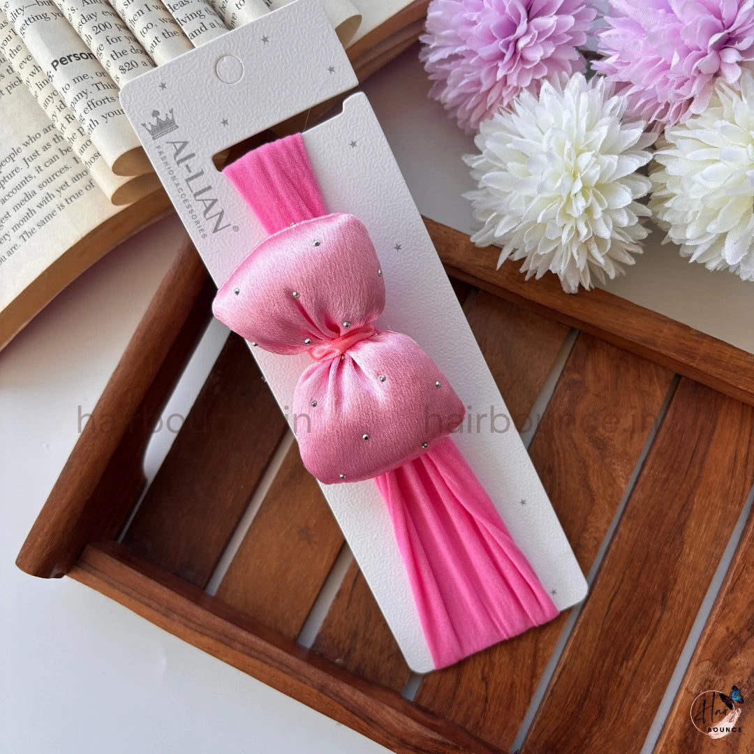 Sparkle Satin Bow Baby Headband