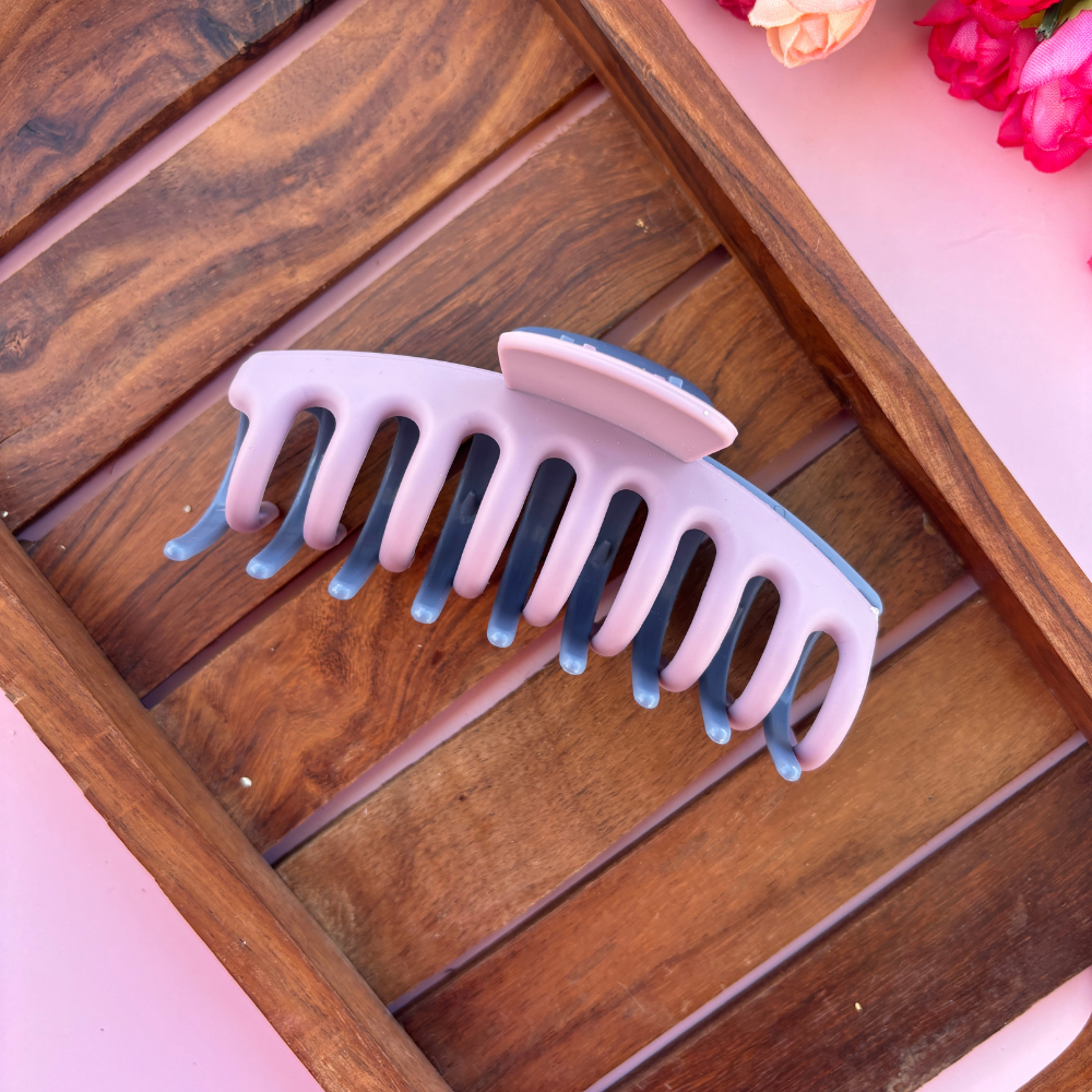 Dual Colour Cylindrical Hair Claw - Large