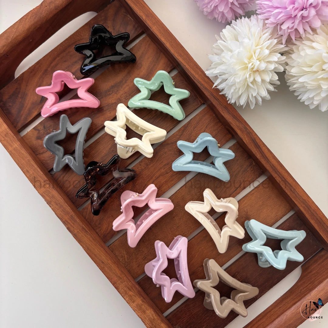 Pastel Star Hair Claw – Small