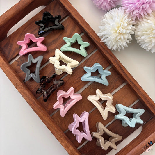 Pastel Star Hair Claw – Small