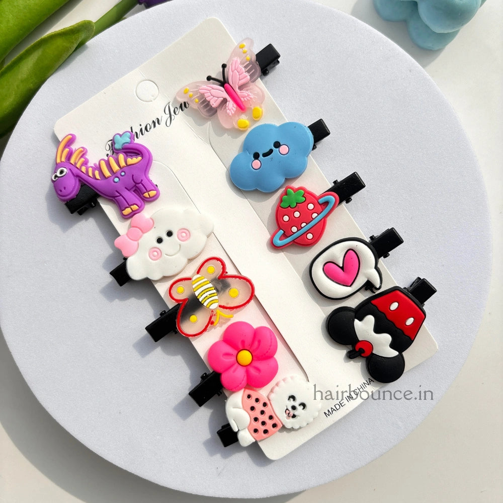 Heart Mix Alligator Clips