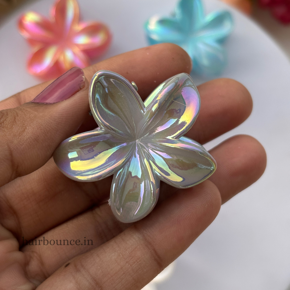 Colourful Shinny Lilly Hair Claw - Small