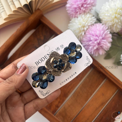 Crystal Rose Bar Clip