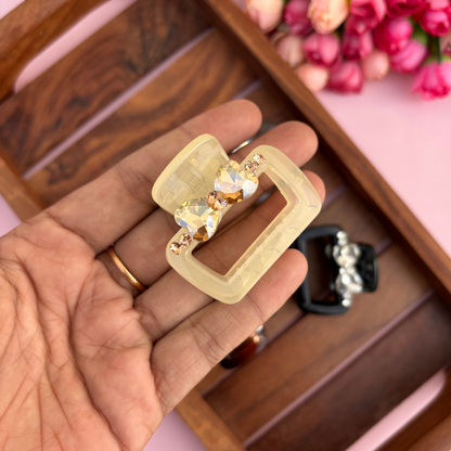 Bofeini Bow Square Hair Claw - Medium