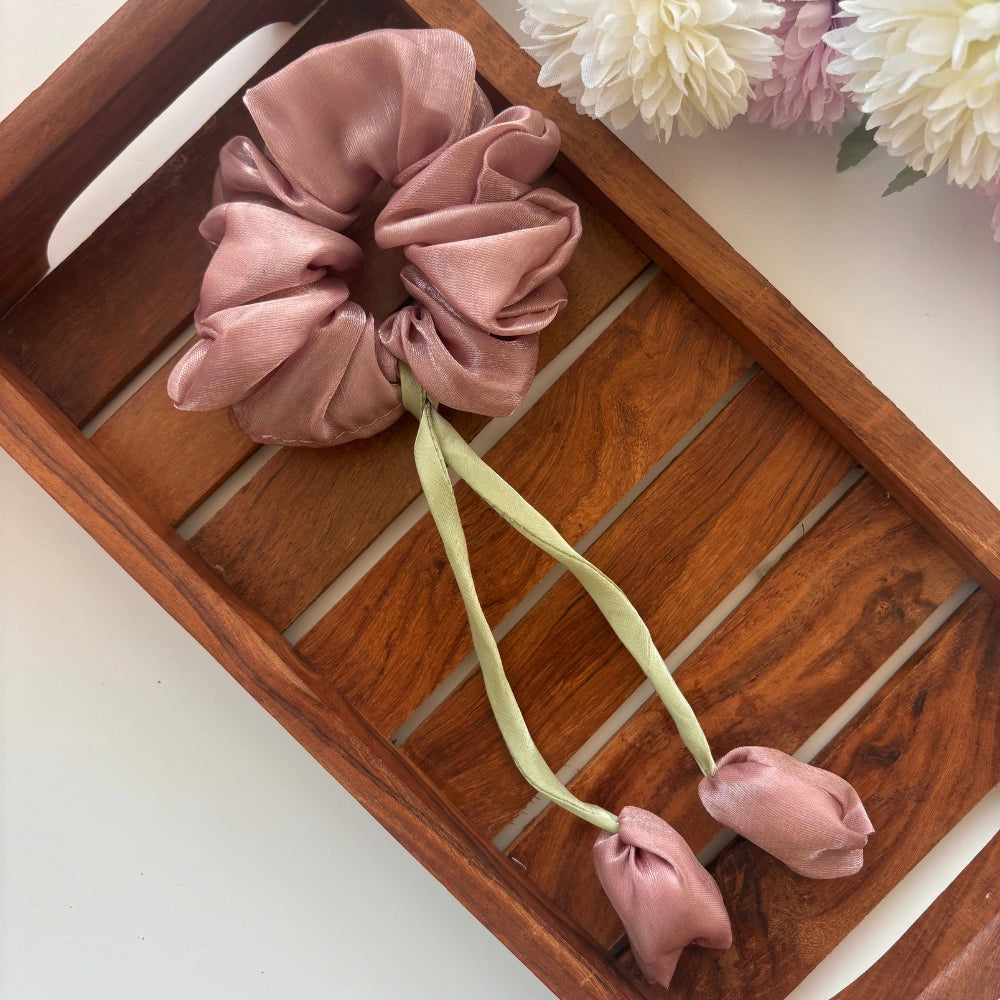 Lovely Tulip Scrunchie - Organza