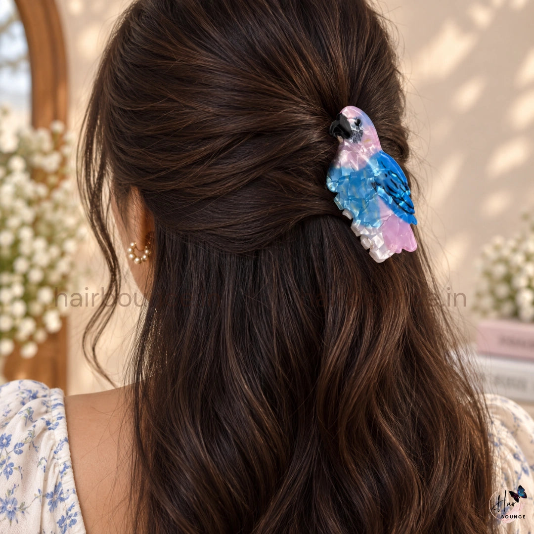 Tropical Parrot Hair Claw – Medium