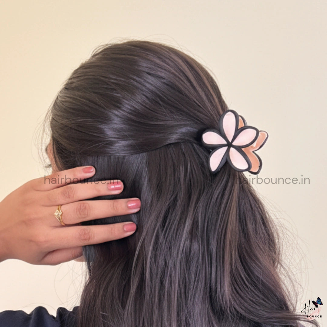Matte Bloom Flower Hair Claw – Medium