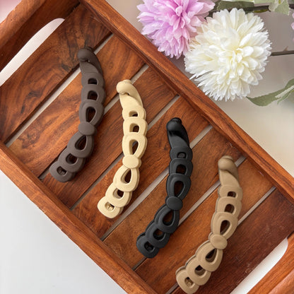 Elegant Loop Matte Banana Clip - Large