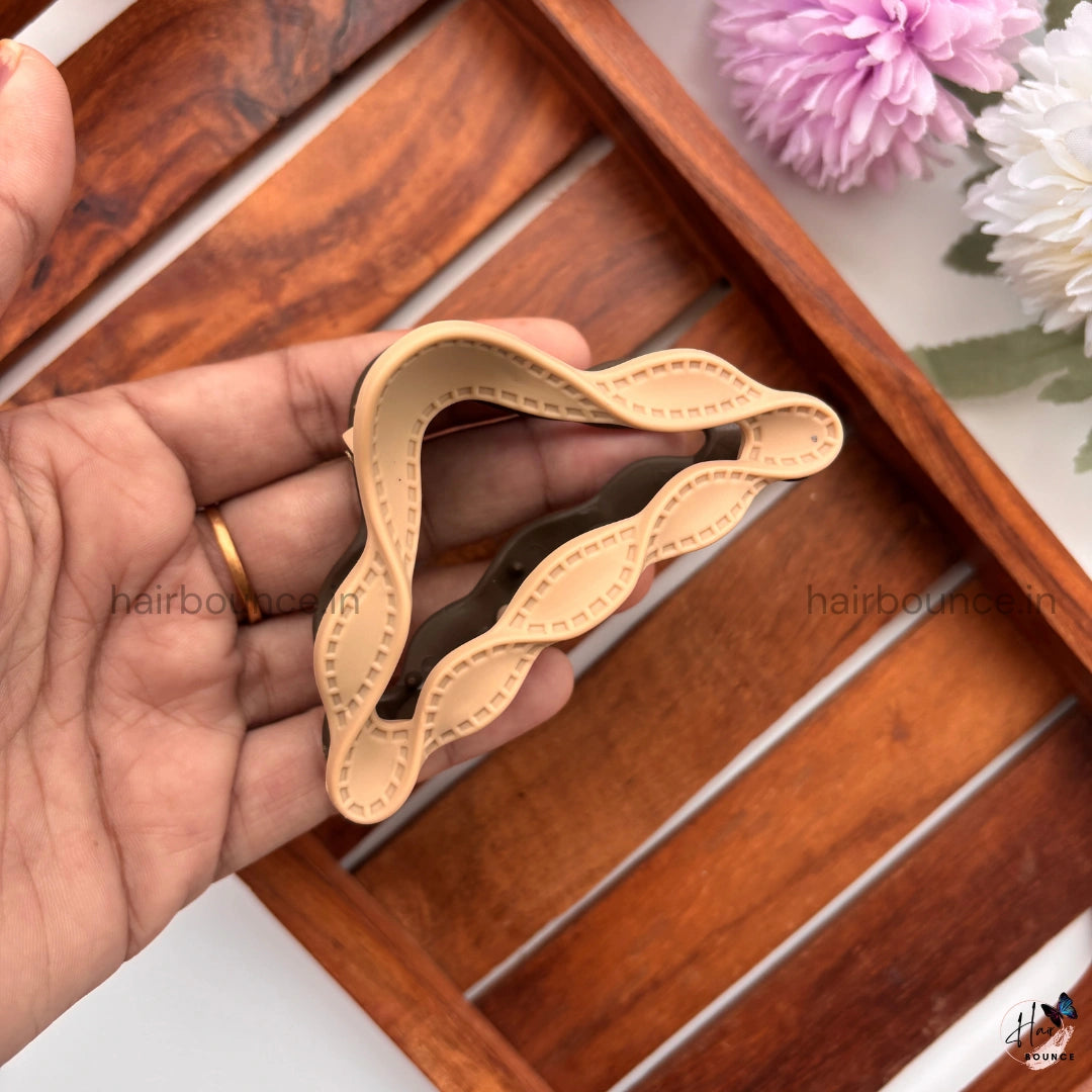 Dual-Colour Wave Hair Claw – Large