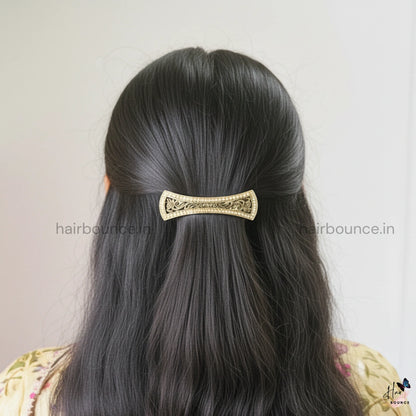 Antique Floral Bow Hair Clip