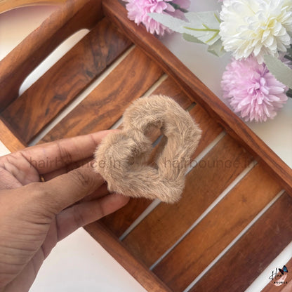 Colourful Heart Fur Hair Claw - Medium