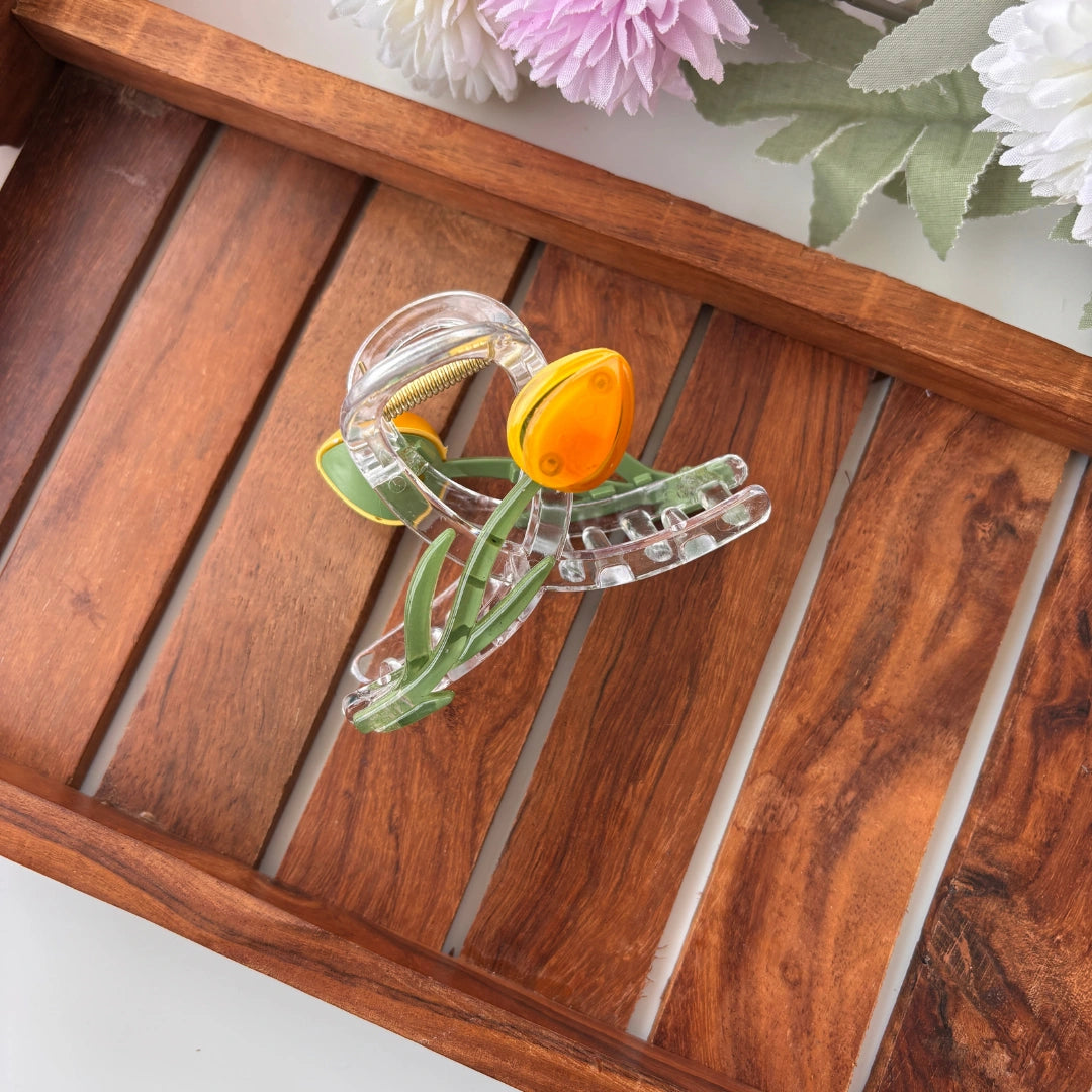 Crystal Tulip Hair Claw – Large