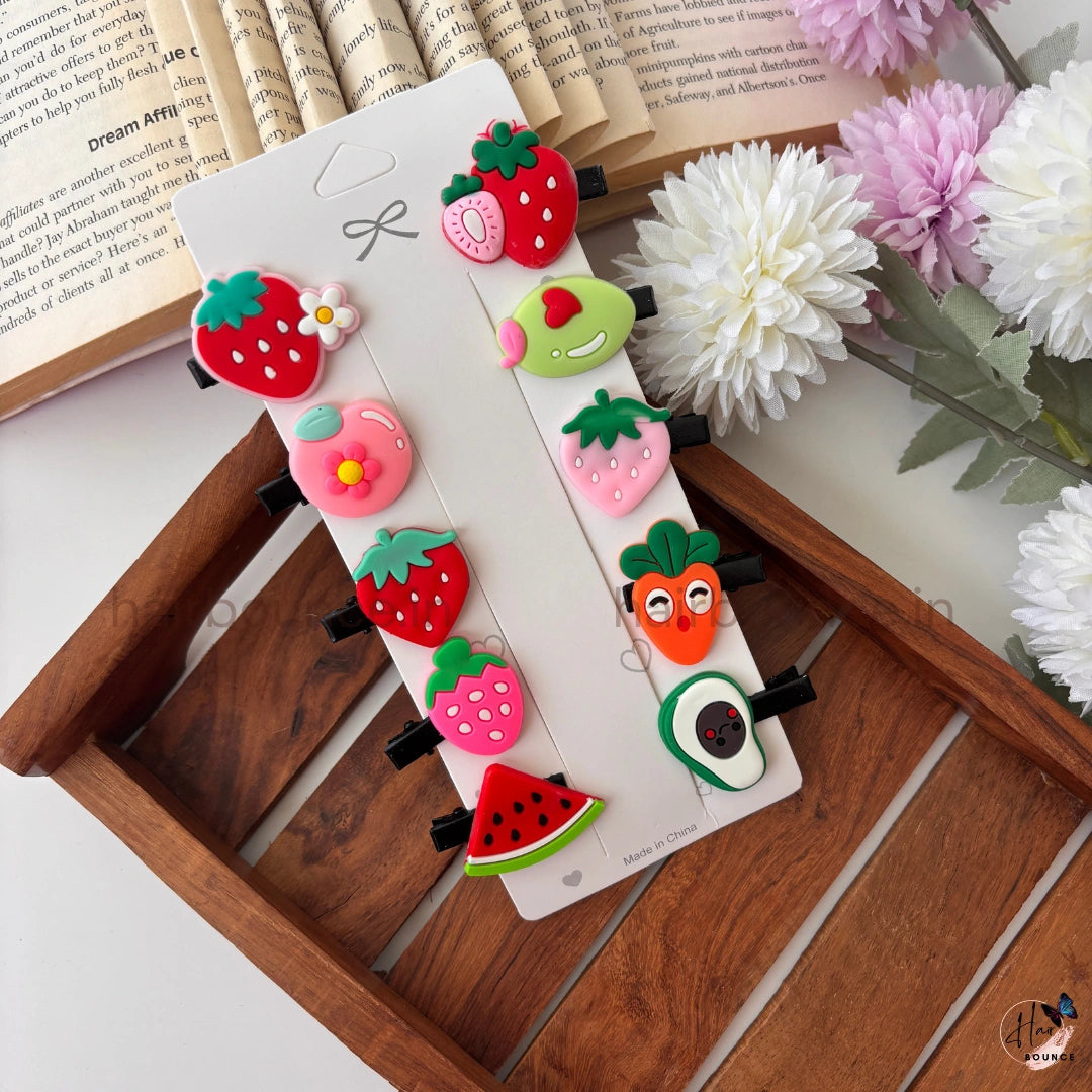 Cute Cartoon Hair Clip Set – Pack of 10