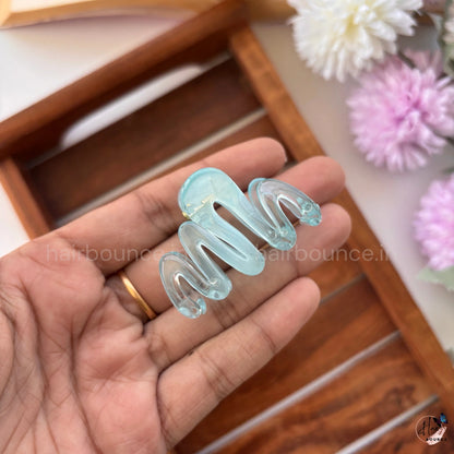 Transparent Mini Zig Zag Hair Claw – Small