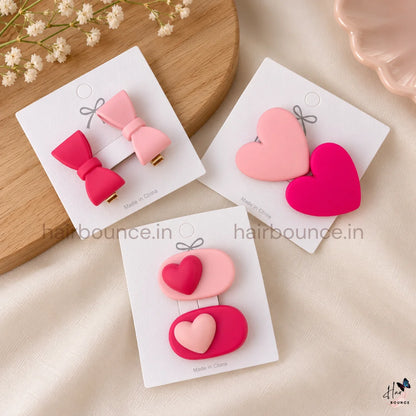 Sweetheart Hair Clip Combo – Set of 3
