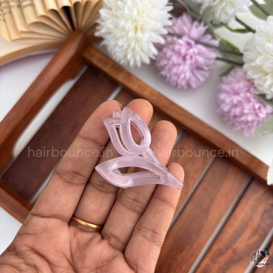 Crystal Tulip Mini Hair Claw – Small