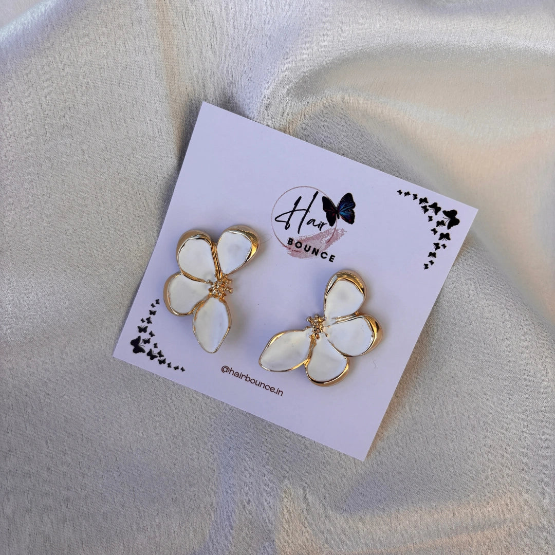 Golden Edge Petal Earrings