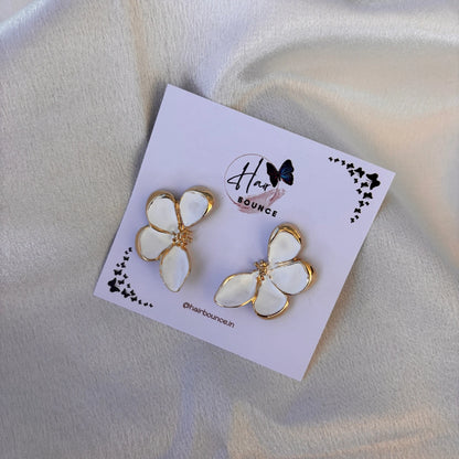Golden Edge Petal Earrings