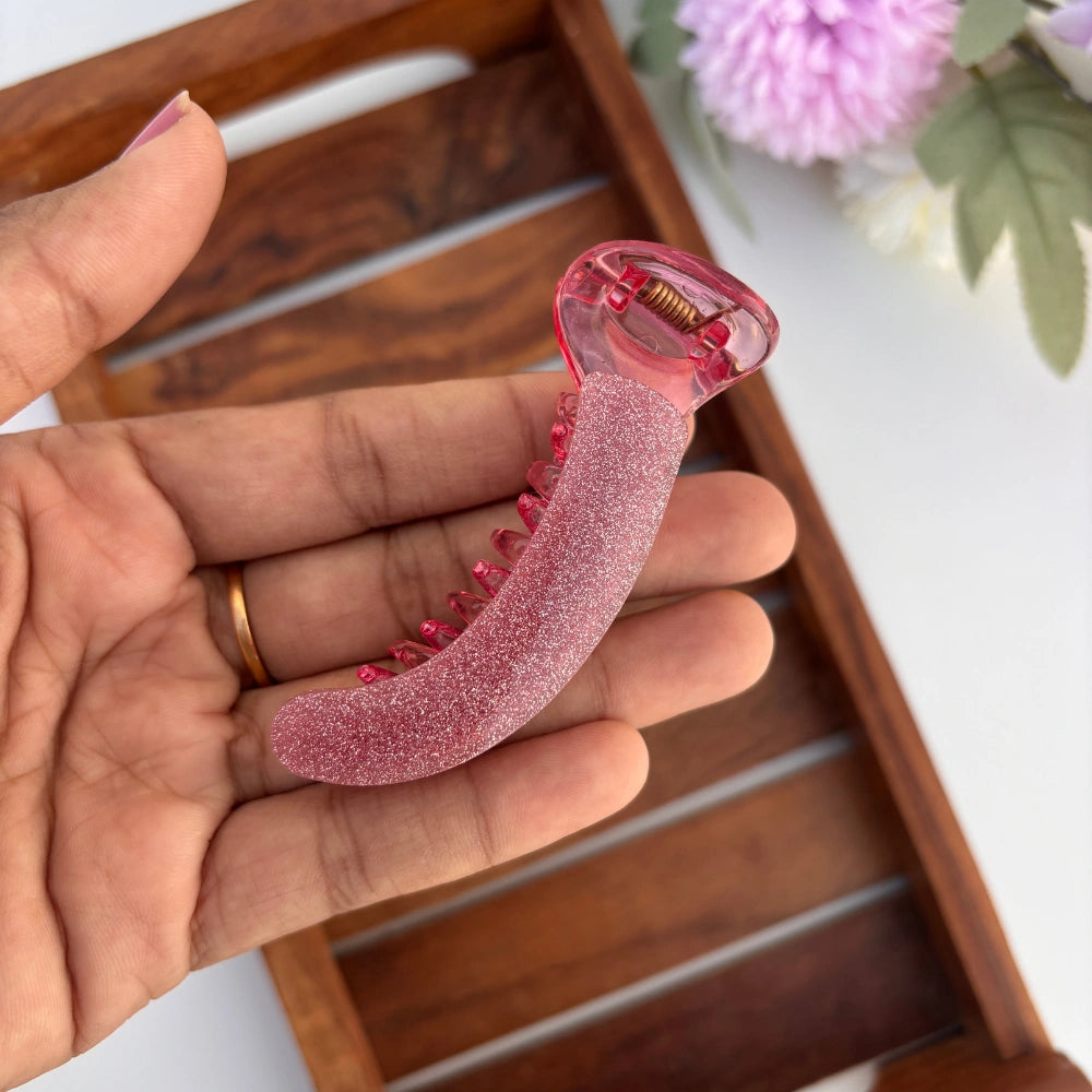 Sparkling Glitter Banana Clip - Medium