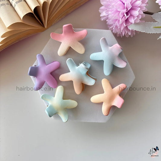 Dual Shade Star Shape Hair Claw – Small