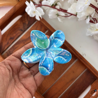 Fruit Print Flower Hair Claw – Large