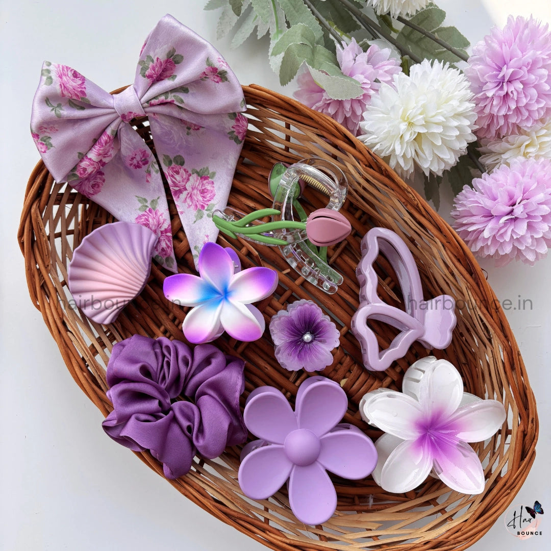 Lavender Garden Hair Hamper