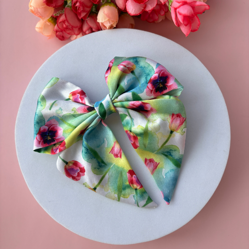 Printed Sailor Bow - Lotus