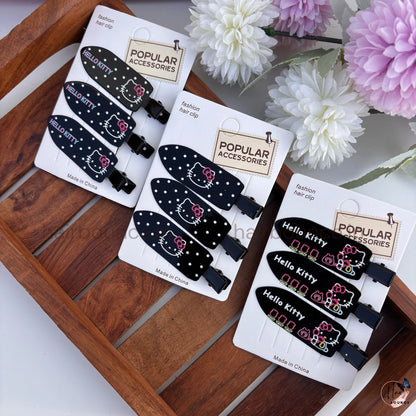 Kitty Snap Hair Clips for Kids (Pack of 3)