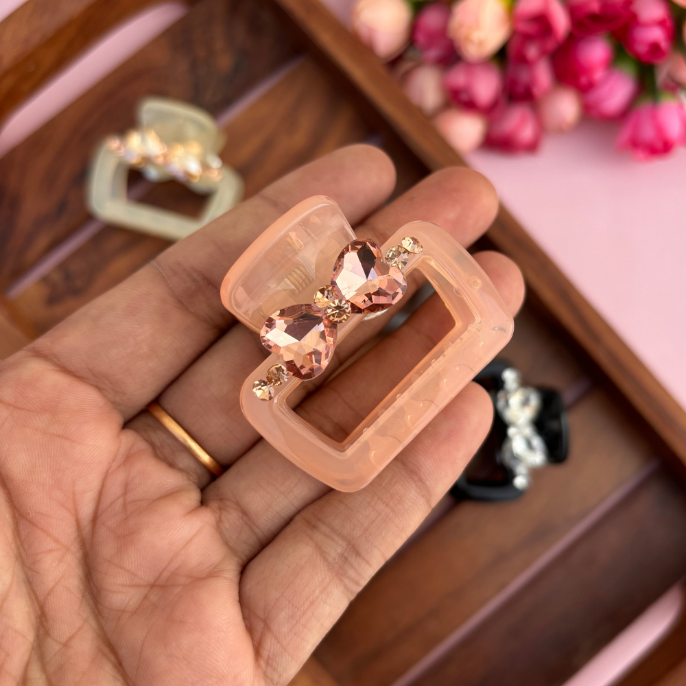 Bofeini Bow Square Hair Claw - Medium