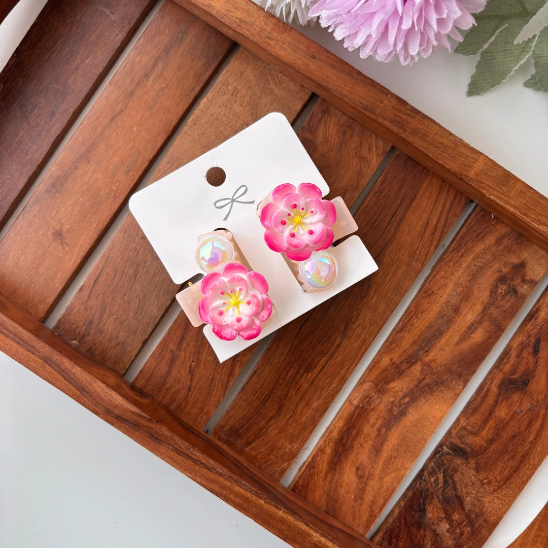 Glossy Sakura Hair Claw – Pack of 2