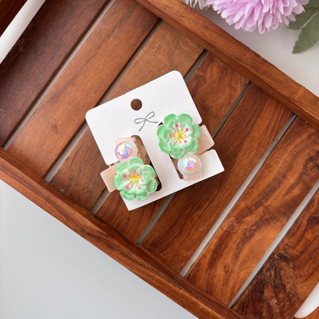 Glossy Sakura Hair Claw – Pack of 2