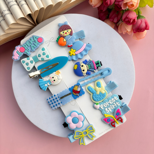 Icy Bloom Hair Clips